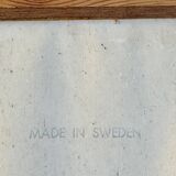 Swedish pine mirror, Nordic design from the 1980s