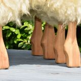 Set of two Wool Sheeps Sculpture by Hans-Peter Krafft for Meier Germany