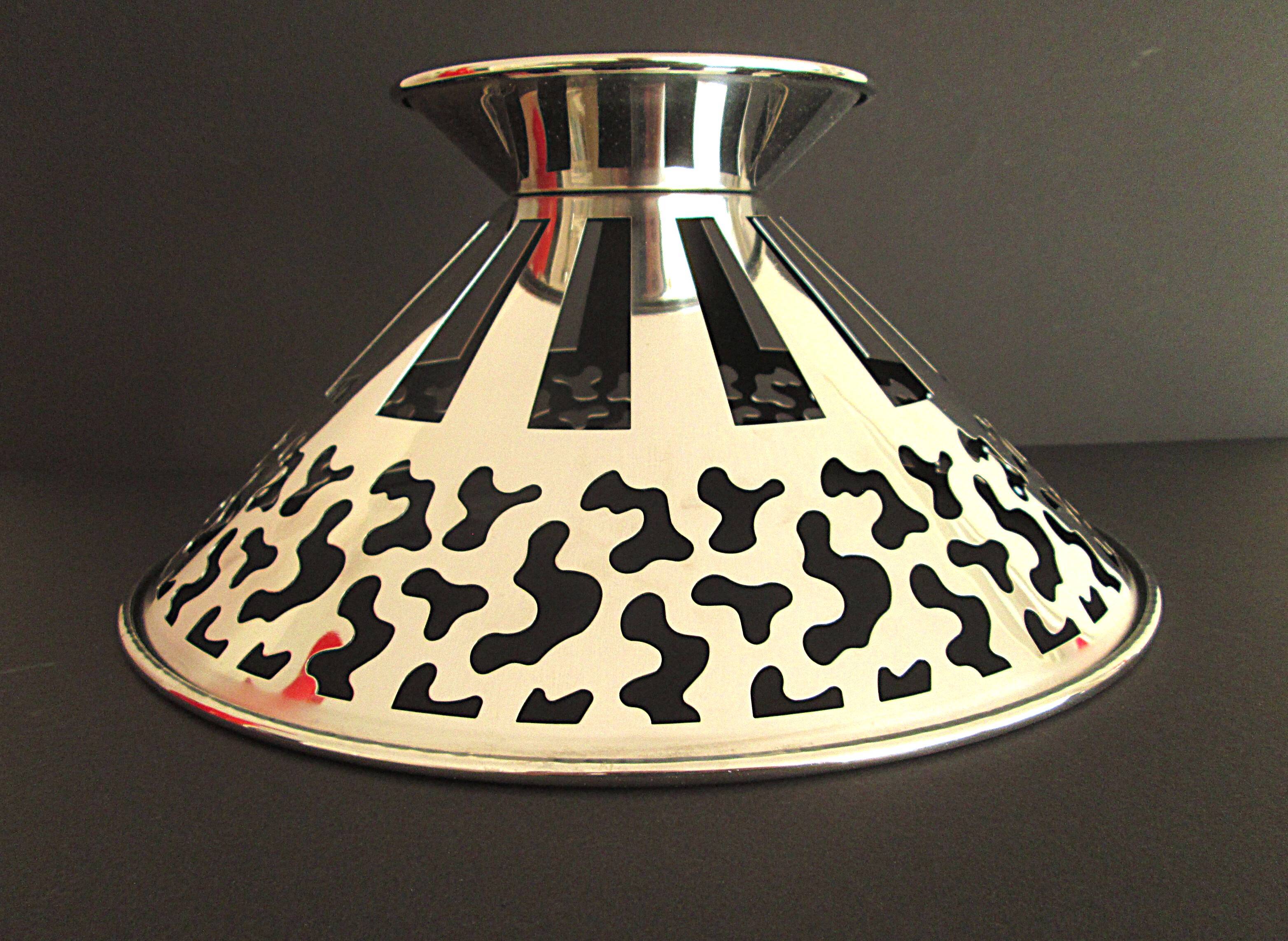 Vintage 1987 George Sowden Bodum Sereno  Memphis Style stainless steel bowl