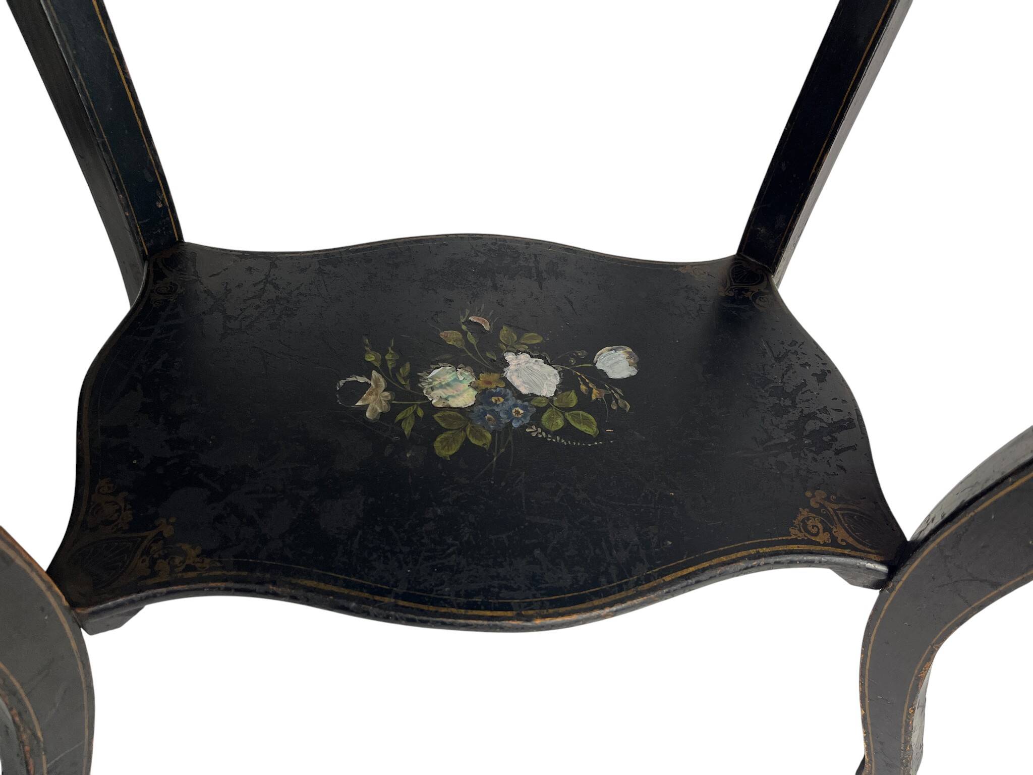 Former worker Napoleon III blackened wood mother-of-pearl 19th century