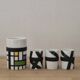Set of 4 Mondrian design mugs