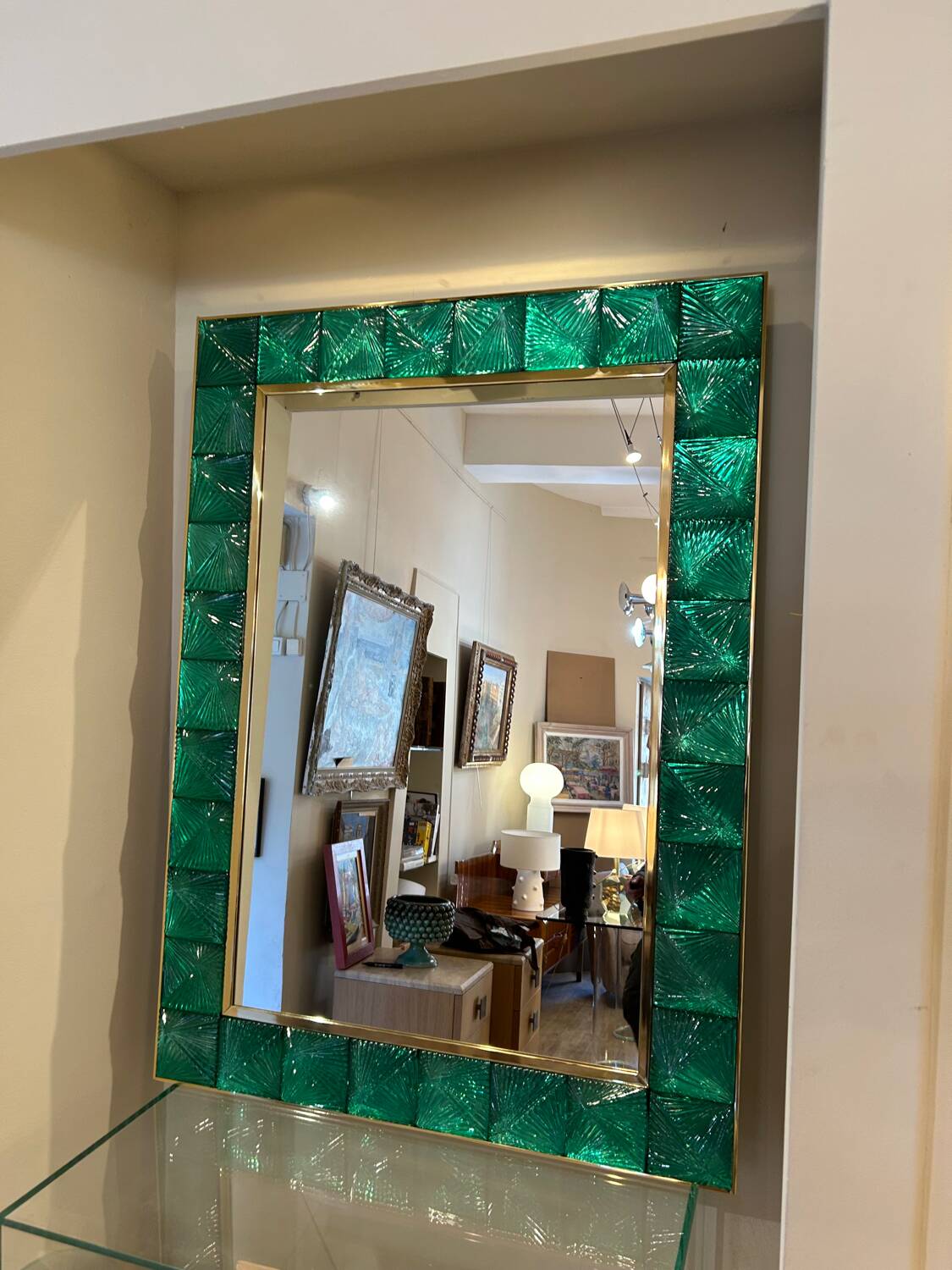 Murano mirror, cut glass, 20th century