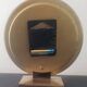 Large kienzle world timer quartz clock in golden brass 18x19cm good condition