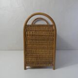 Rattan magazine holder