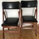Pair of folding Scandinavian chairs