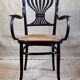 Fauteuil bistrot Fischel Jugendstil en bois courbé période thonet