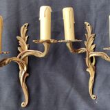 Paire d appliques en bronze style Louis XV