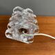 Glass table lamp by Peill & Putzler 1960s Ice cube series