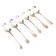 Art Deco Set of 6 forks and 6 large spoons, silver-plated metal, SNO REX