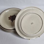 Ensemble de 6 assiettes vintage en grès émaillé décor abstrait "Thomas Germany", 26 cm