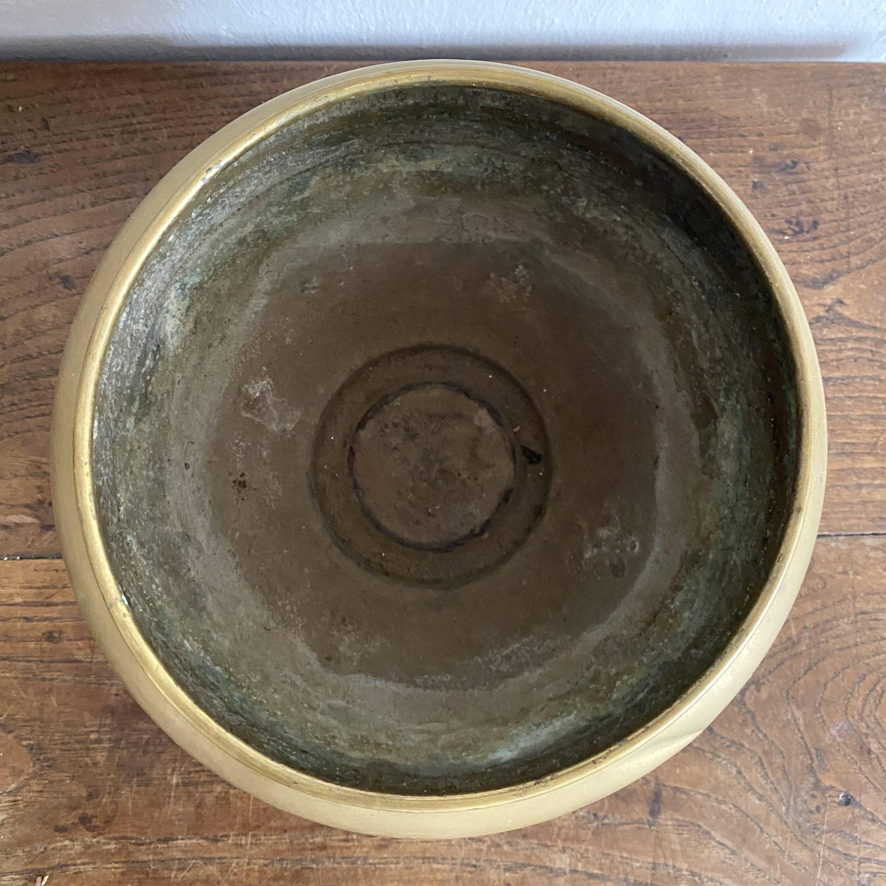 Villedieu gilded brass flowerpot