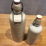 Lot of two bottles glazed old water bottles