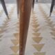 Set of 4 white and wooden Scandinavian chairs.