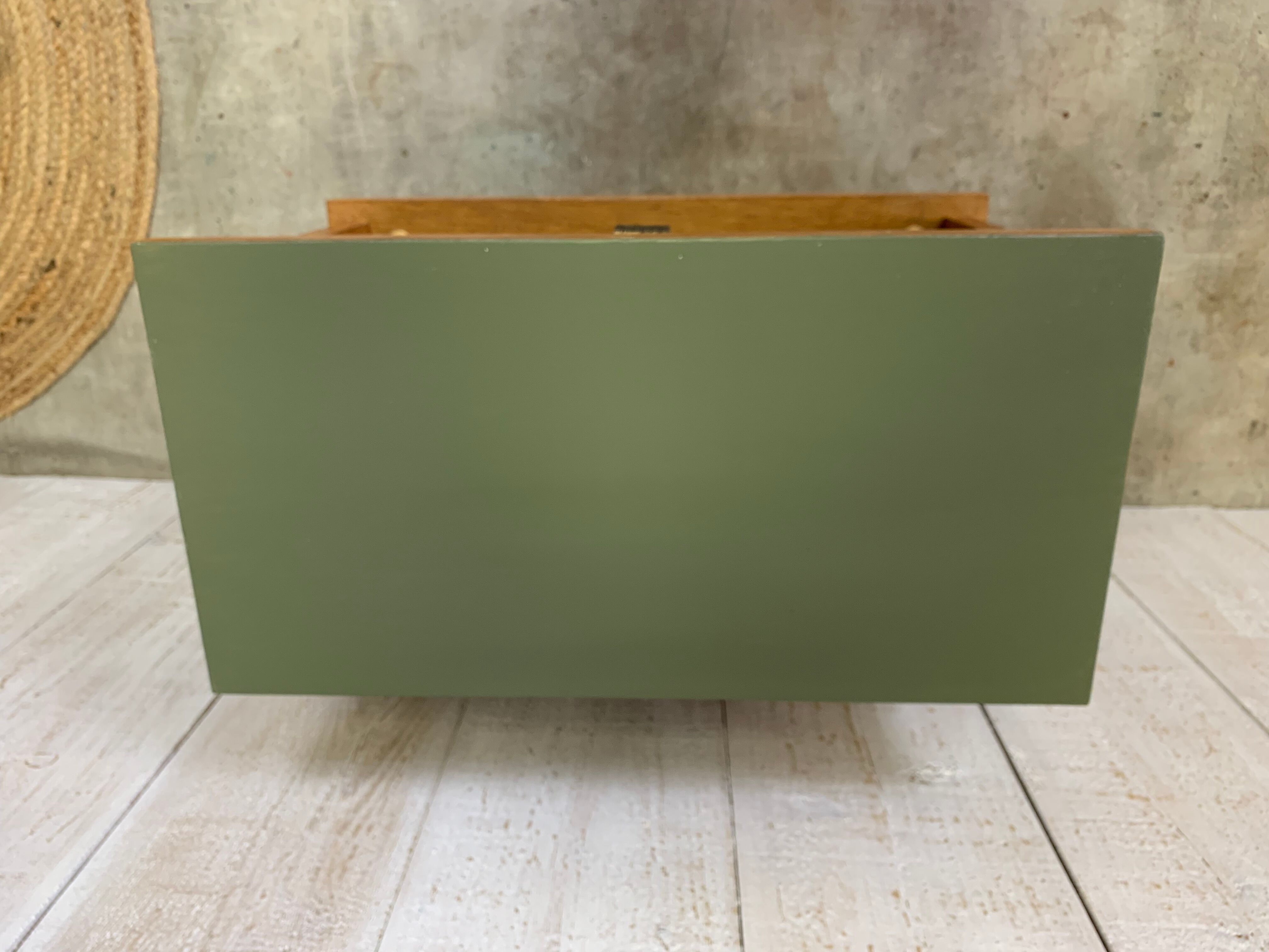 Bedside with tapered feet