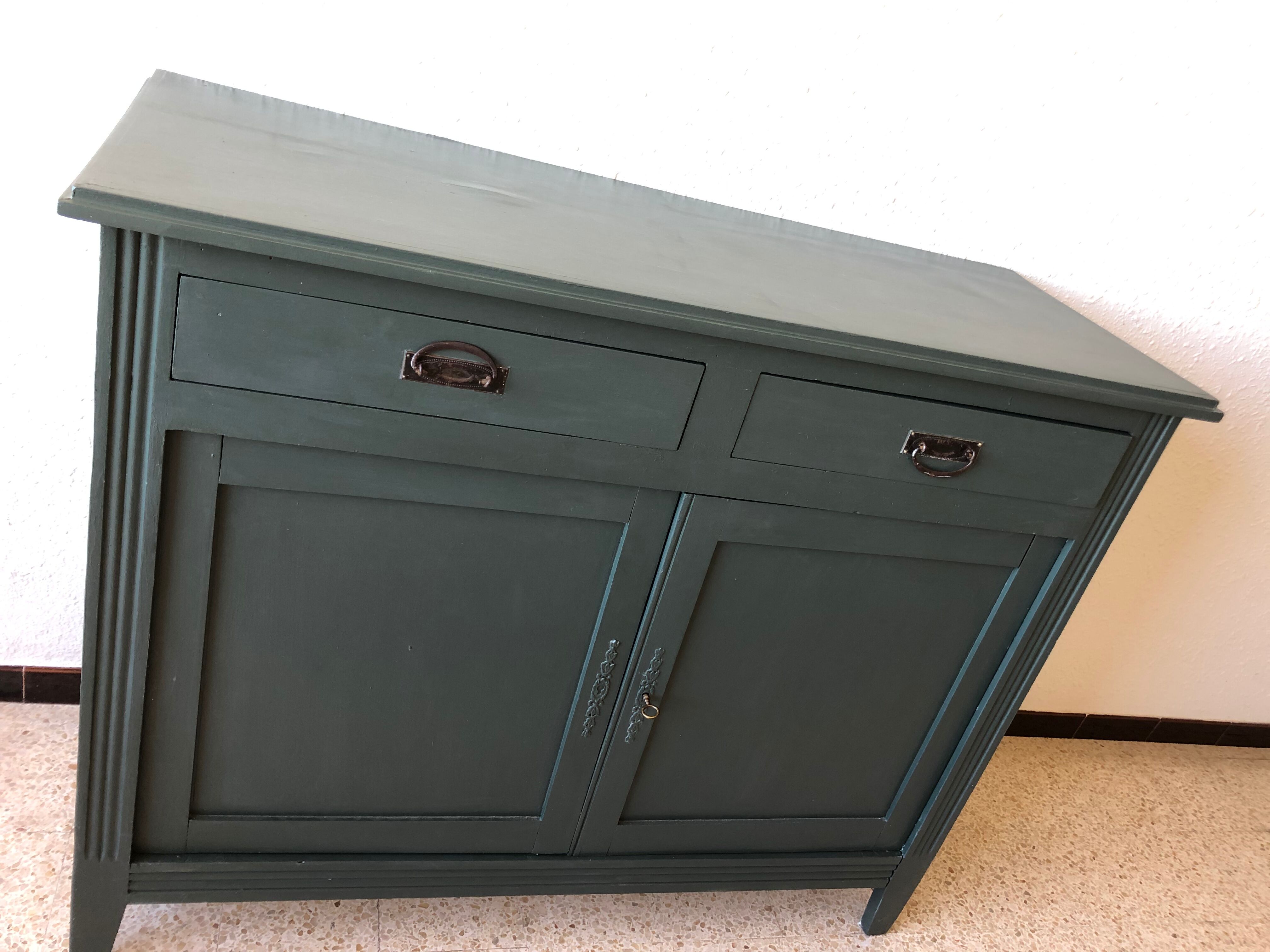 Vintage buffet dark green