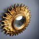 Vintage gilded resin sunburst mirror, 1960s