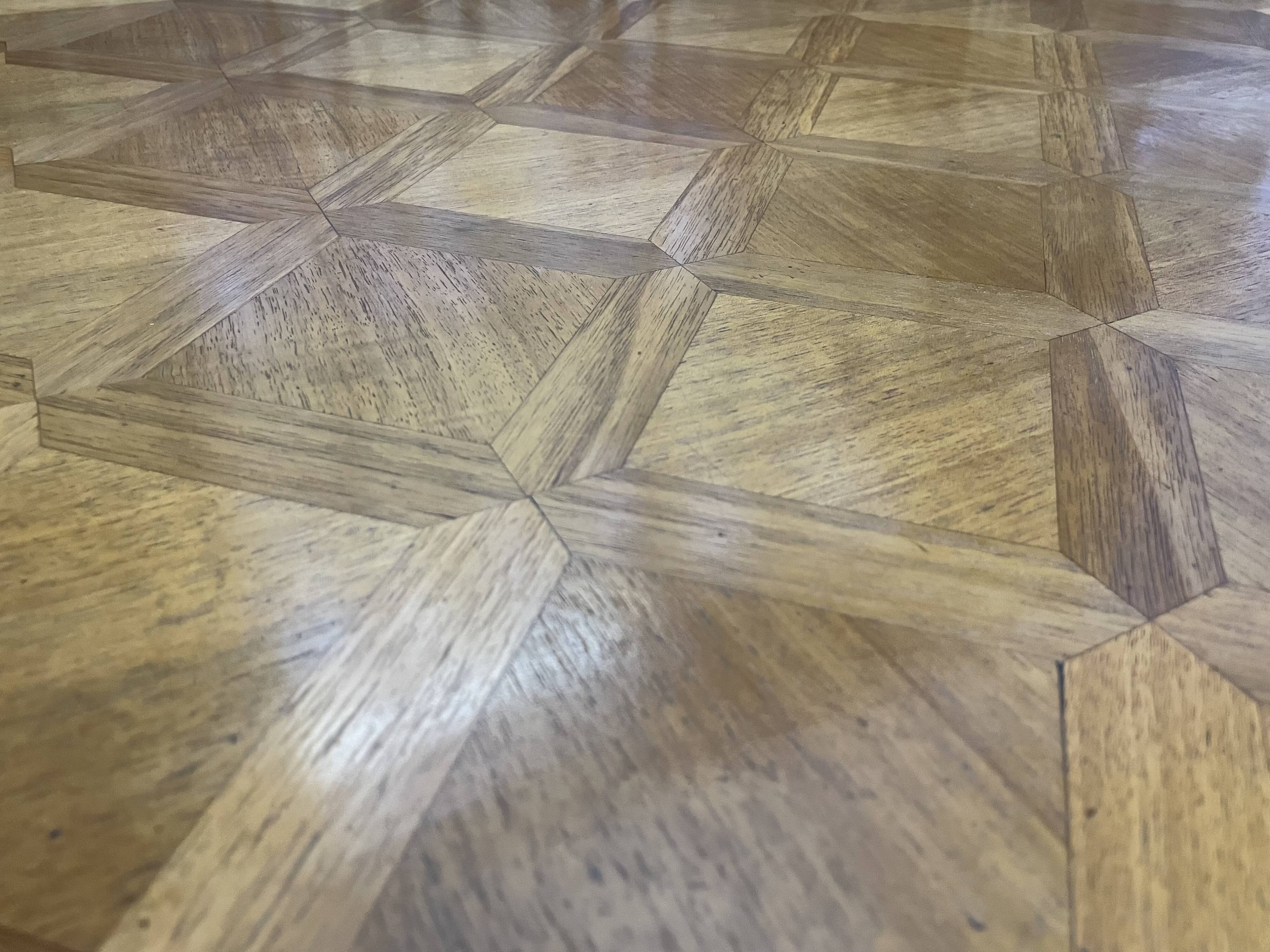 Louis XV style flat desk in blond mahogany