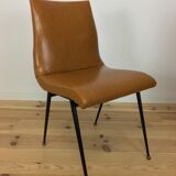 Paire de chaises années 50 pied compas