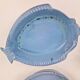 Assiettes en céramique bleue en forme de poisson par Aimé De Grimaud, France, 1970, ensemble de 6.