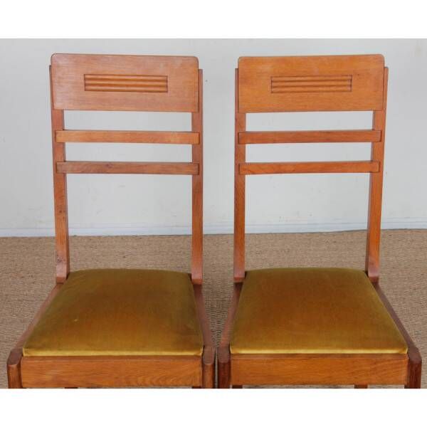 Set of 4 chairs, French work from the 1950s.