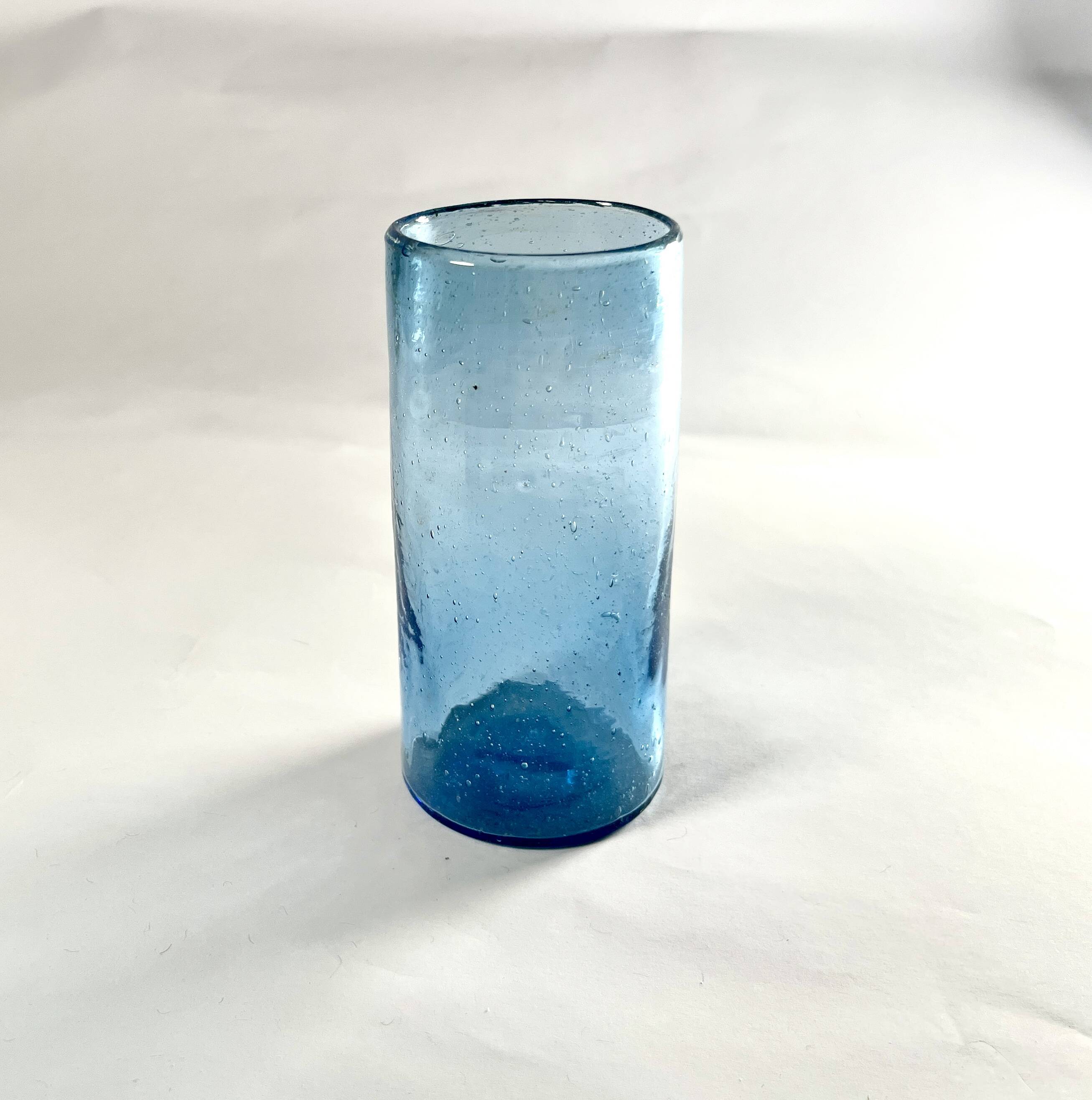 Verres à eau verre bleu