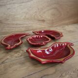 Verceram 50s Bordeaux aperitif service with gold trim