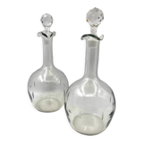 Carafes en verre gravé