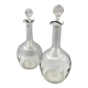 Carafes en verre gravé