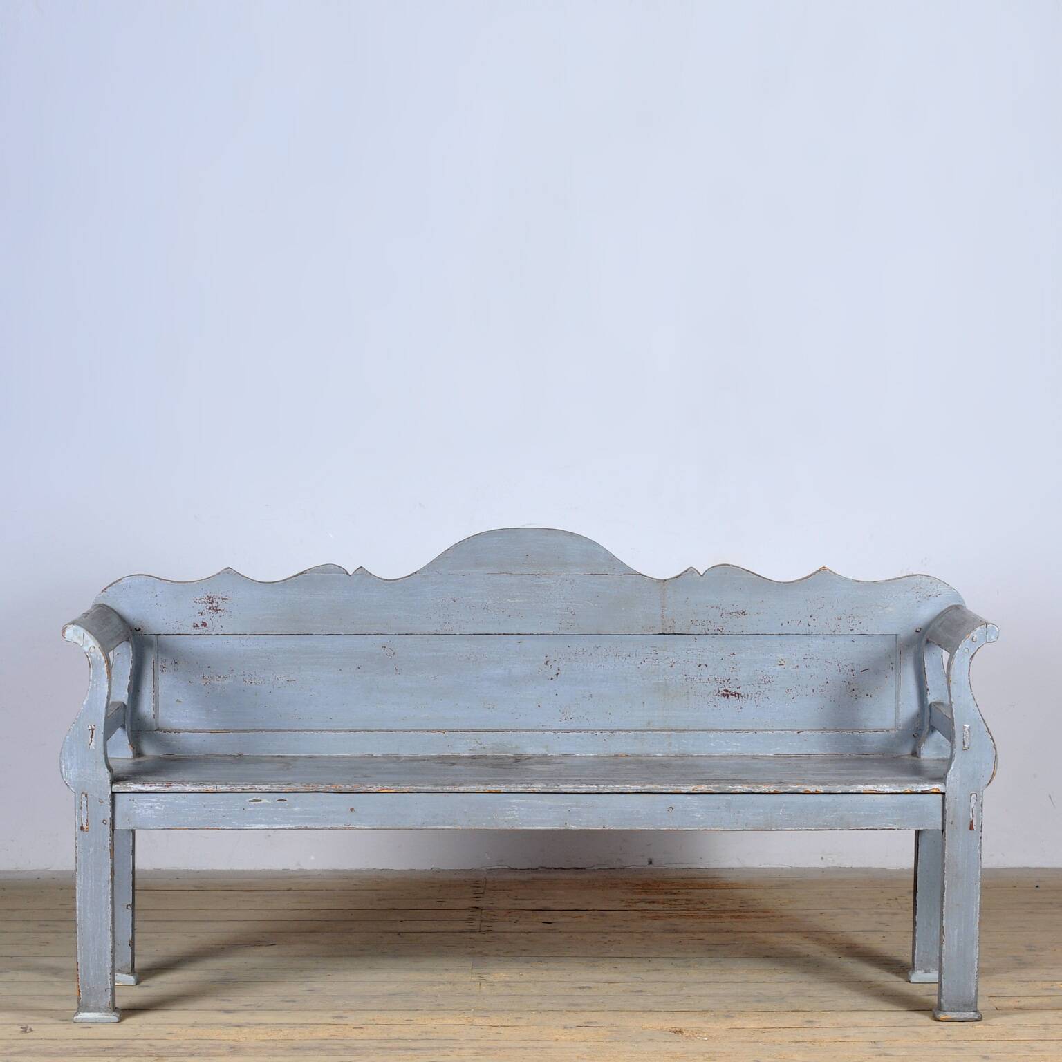 Antique Hungarian pine bench, circa 1900