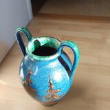 glazed ceramic vase 1920 signed François Sicard Vallauris