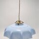 Blue opaline glass pendant light