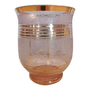 Vase Dorisen verre rose sablé