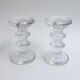 Timo Sarpaneva Iittala moulded glass candlesticks, 1960