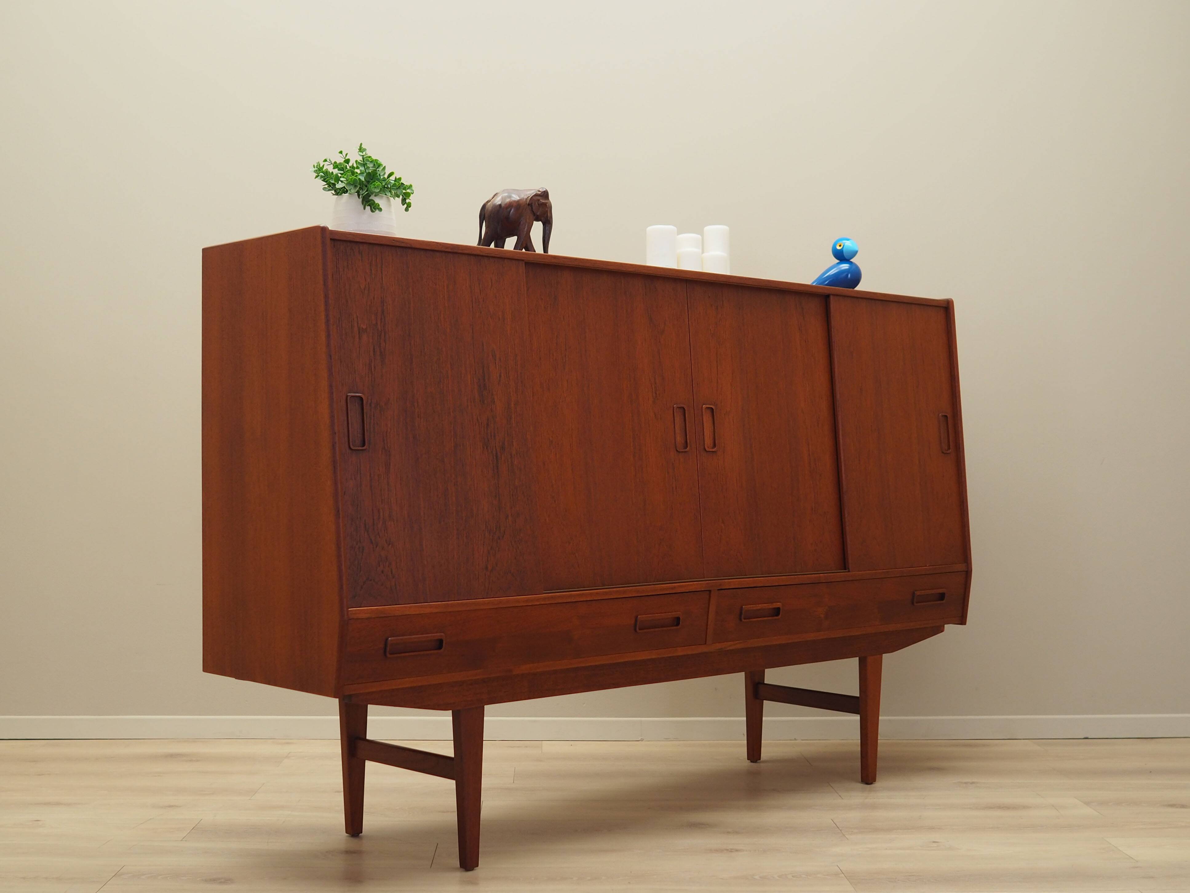 Teak highboard, Danish design, 1960s, manufacture: Westergaards Møbelfabrik