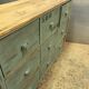 Meuble de metier enfilade a tiroirs en bois restauré