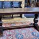 Grande table de monastère néogothique - ancienne - 2 m de long