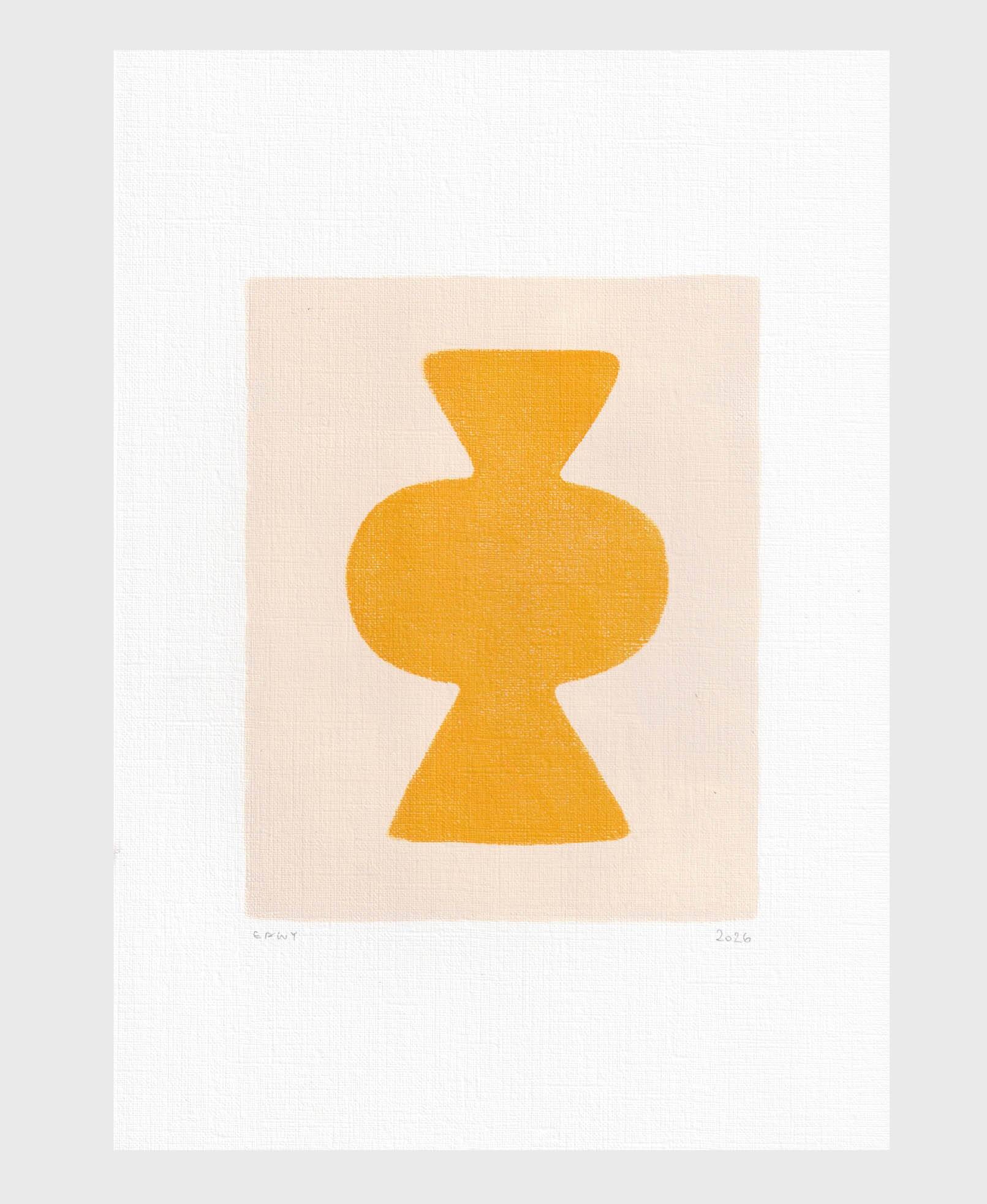 Peinture abstraite sur papier signée Eawy