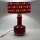 Space Age red glass table lamp, Italy 1960s