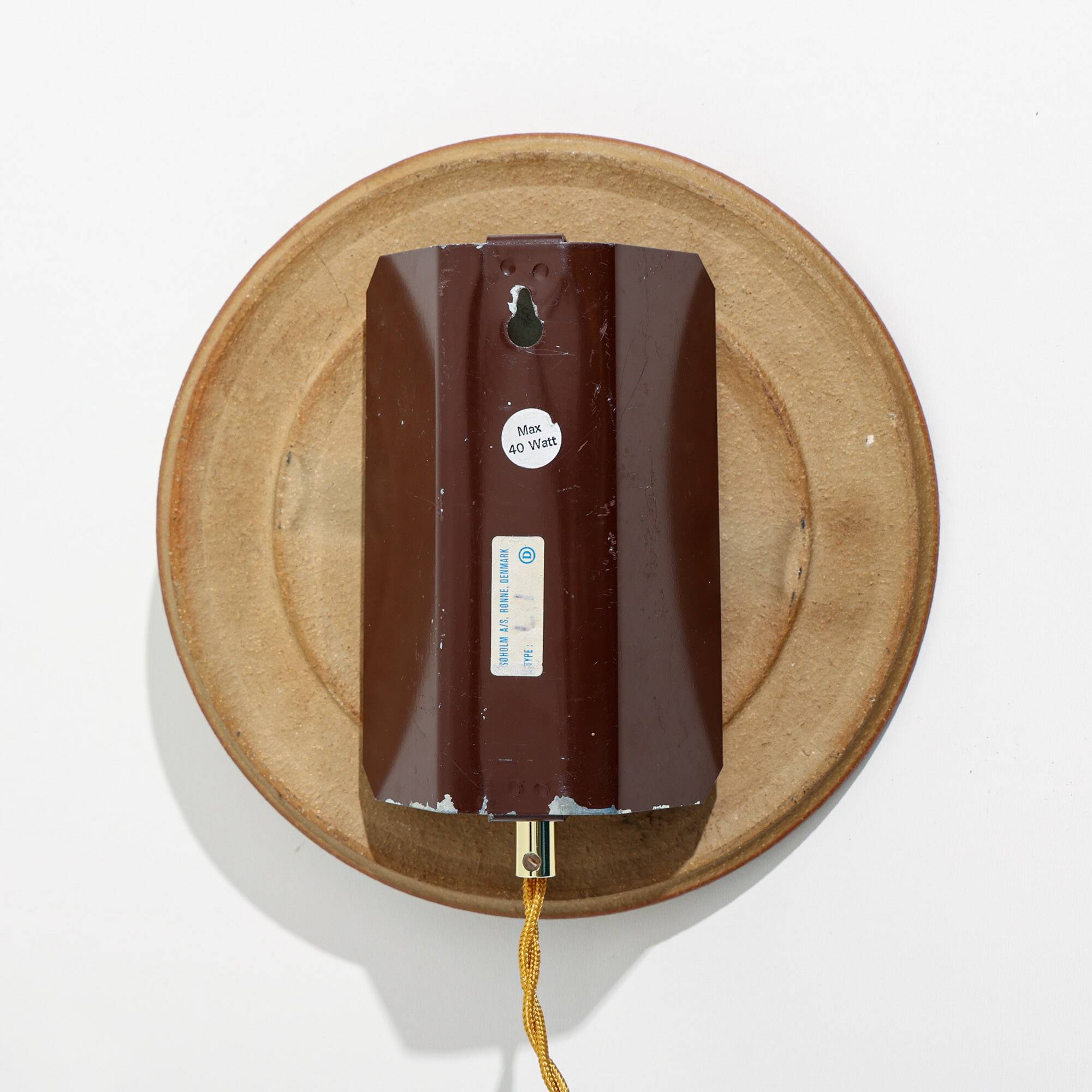 Ceramic wall lamp by Noomi Backhausen & Poul Brandborg for Søholm, Denmark