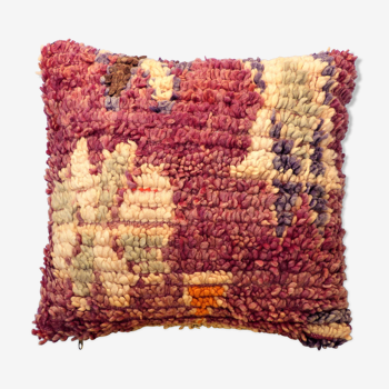 Coussin Boujaad violet - coussin berbère vintage 47x47 cm