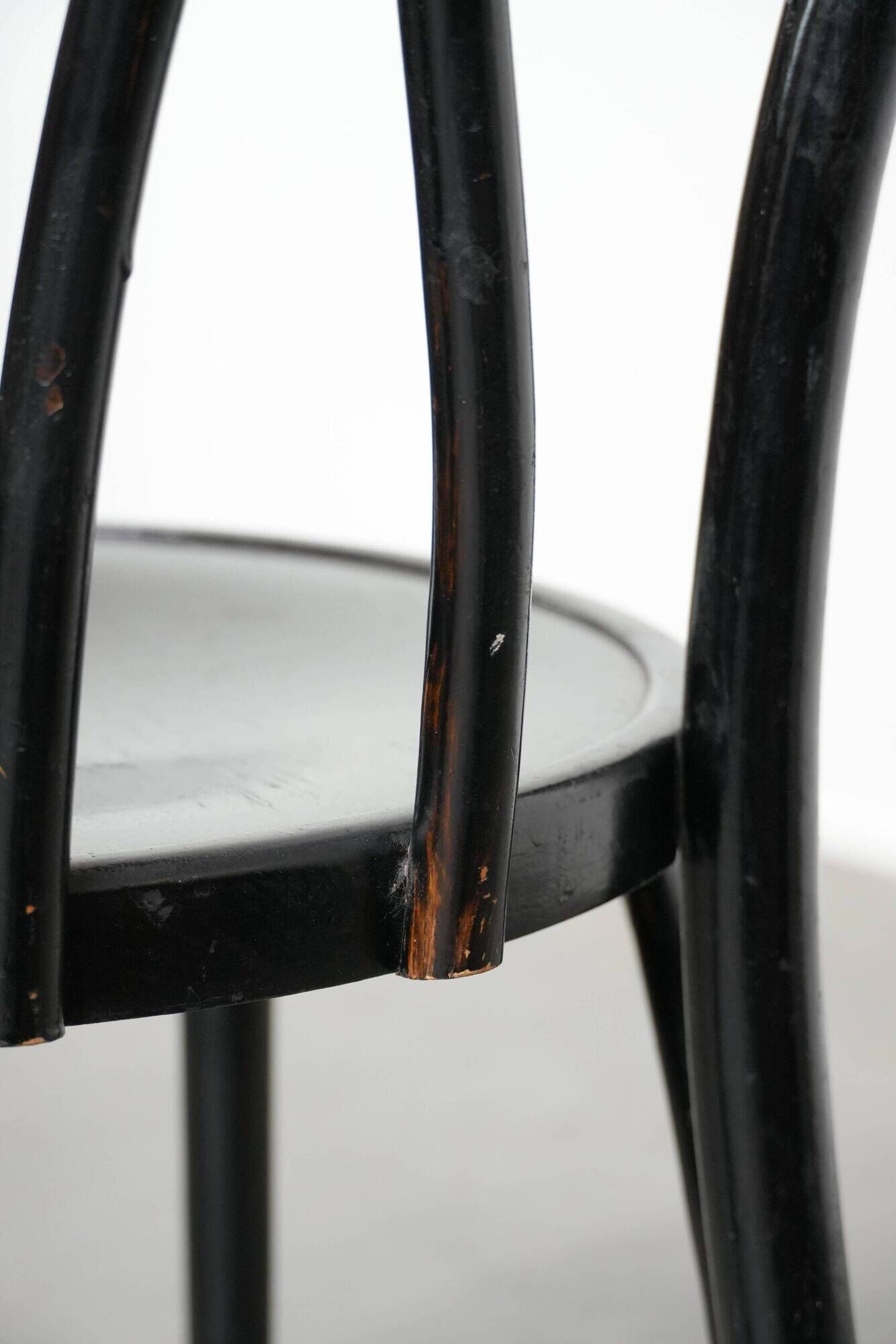 Set of 2 black vintage bistro chairs with an elegant design