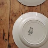 Old St Amand flat plates, blue roses