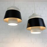 Pair of Tivoli Jørn Utzon pendant lights for Nordisk Solar Denmark, 1950-60s