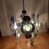 Vintage chandelier 70'S Oscar Torlasco , 9 lights