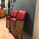 Pair 1950 1960 vintage cinema armchairs