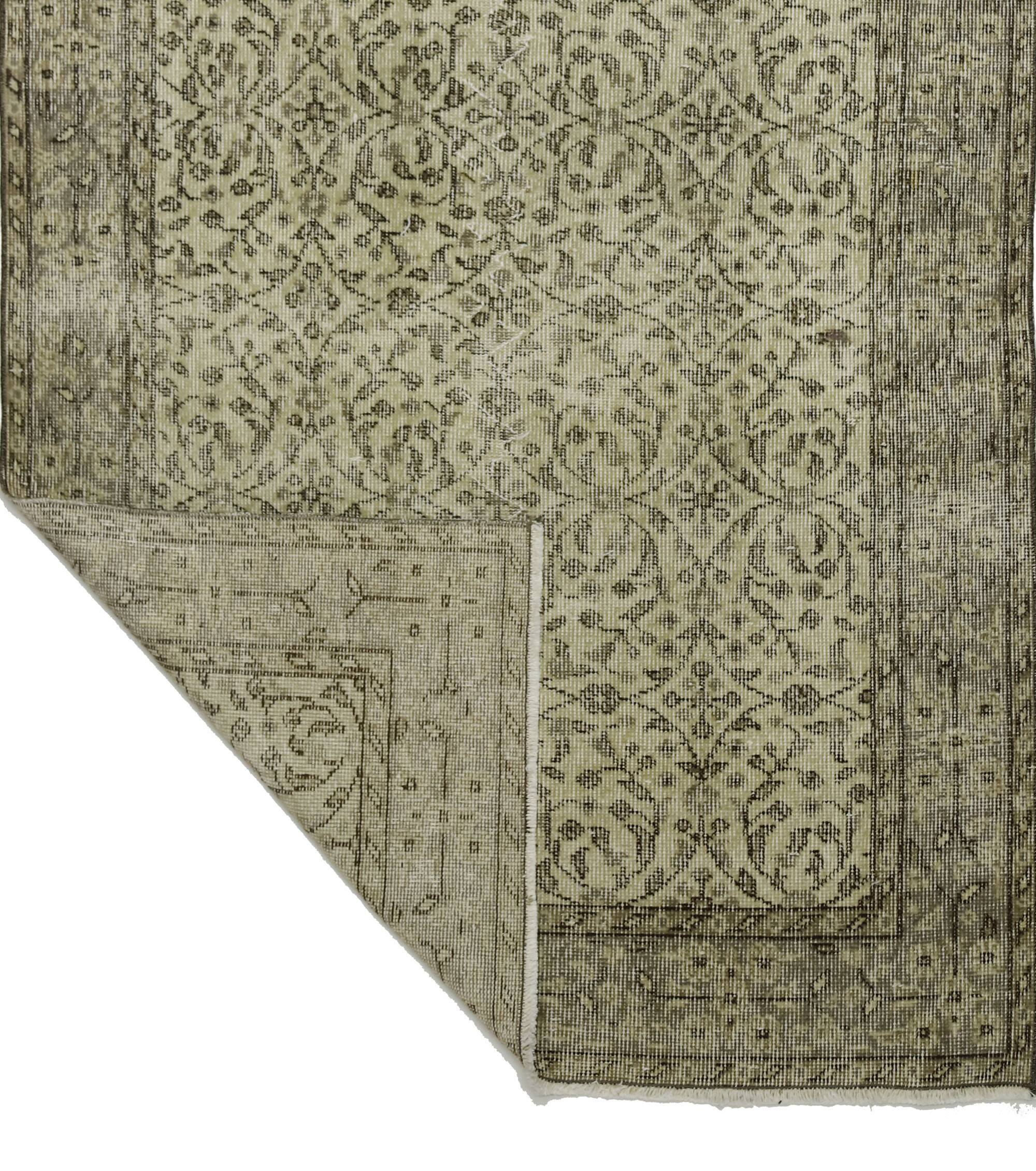 Turkish Anatolian Handmade Vintage Area Rug 210 cm x 105 cm