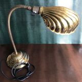 Golden vintage shell lamp