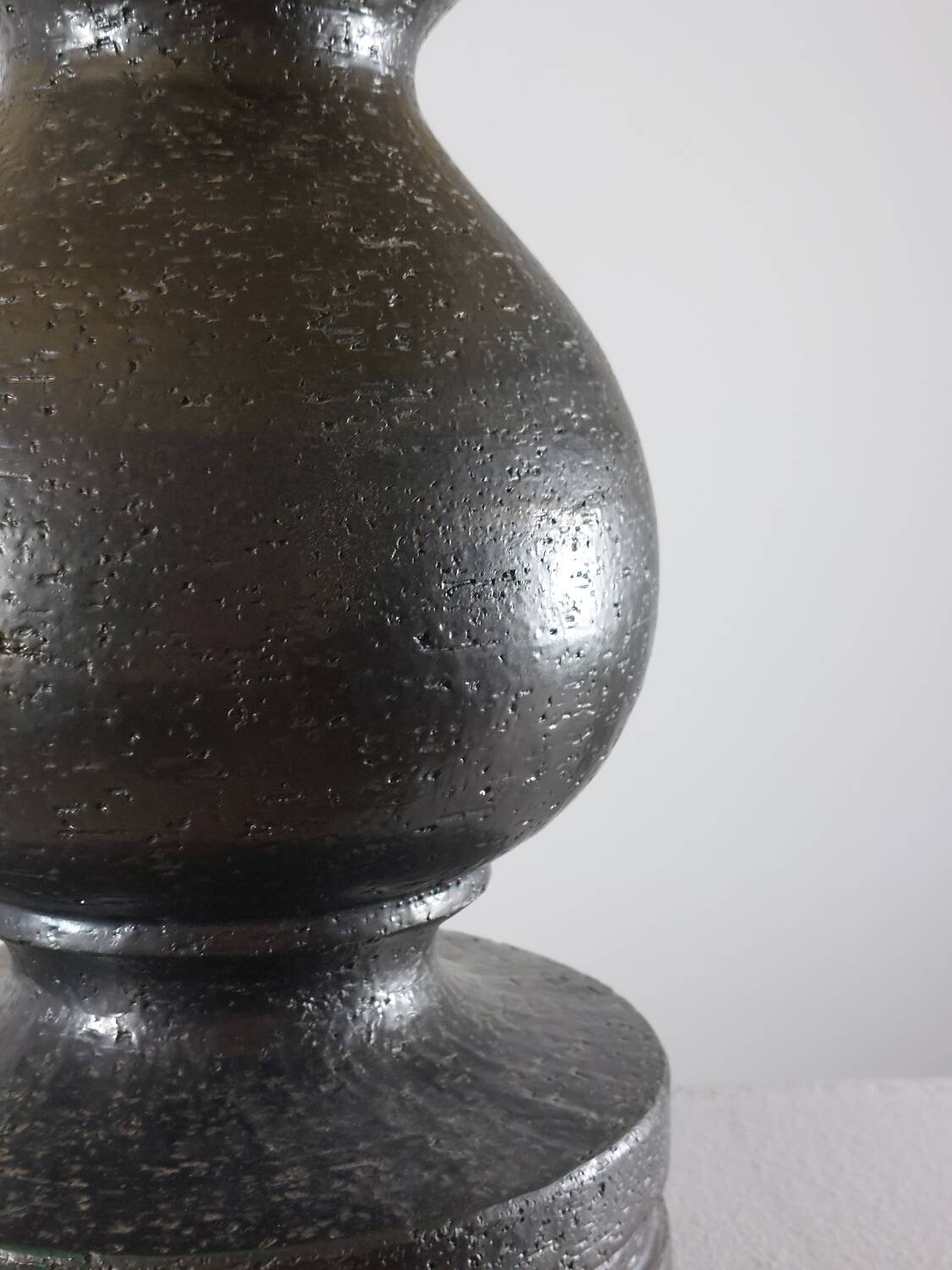 Vintage ceramic table lamp from the 1950s by Uno Östen Kristiansson.