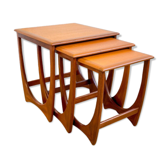 Teak trundle coffee table