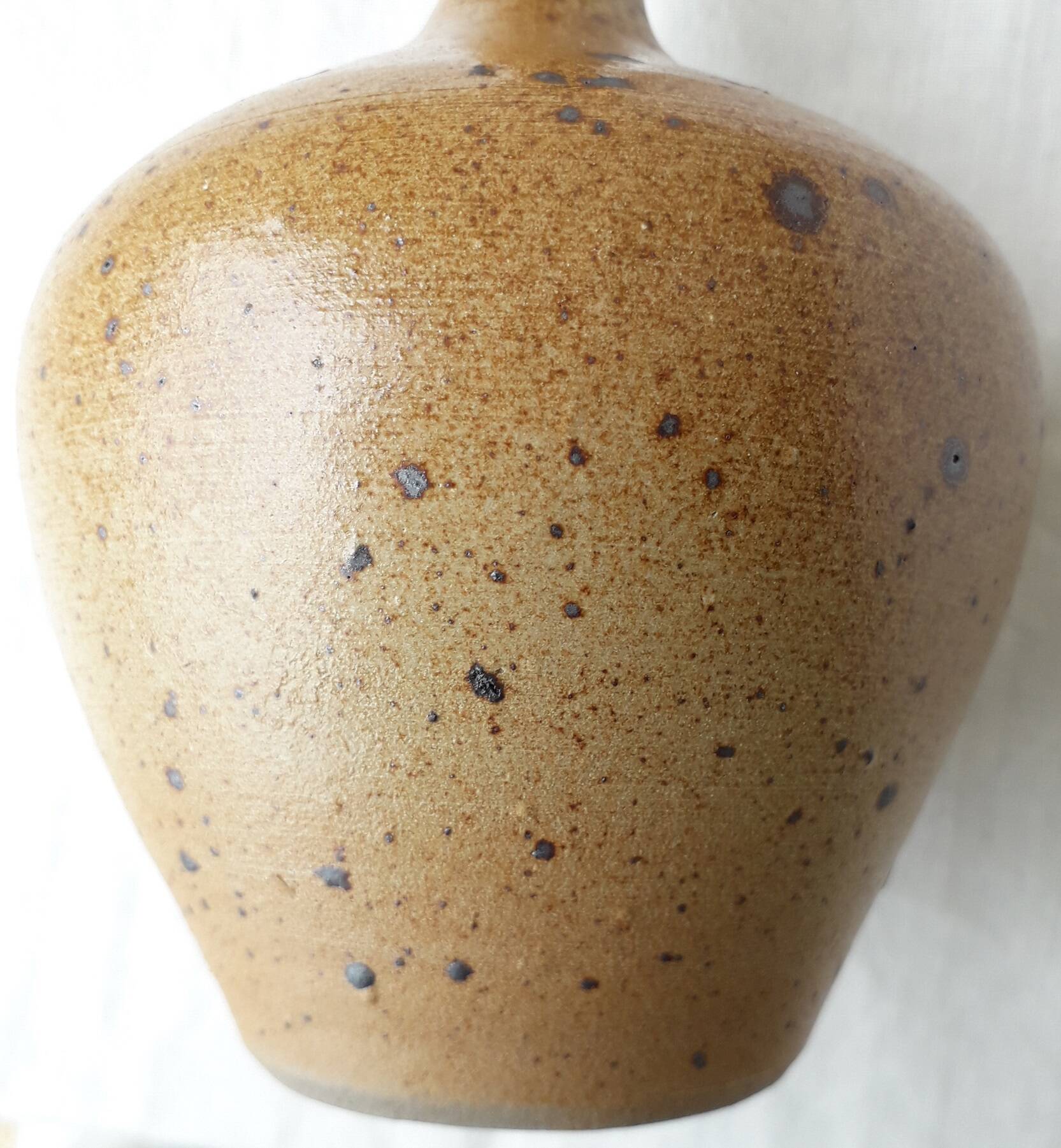 Vase soliflore grès pyrité